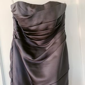 Strapless Satin Dress